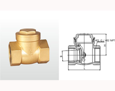 埃美柯黃銅止回閥401_402結(jié)構(gòu)圖
